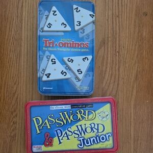 Pressman Tri-Ominos Deluxe Game - Blue and White